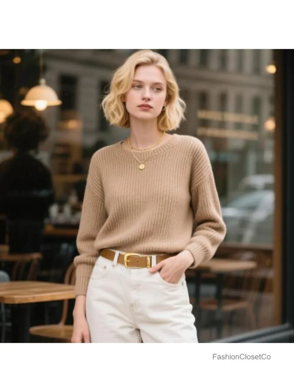 Women's Suede Leather Belt Vintage Gold Buckle Waist Belt